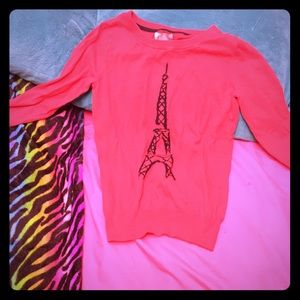 Eiffel Tower quarter- length sweater shirt!