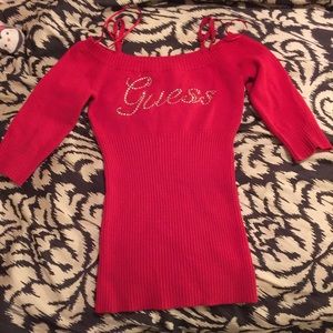 Red Guess sweater