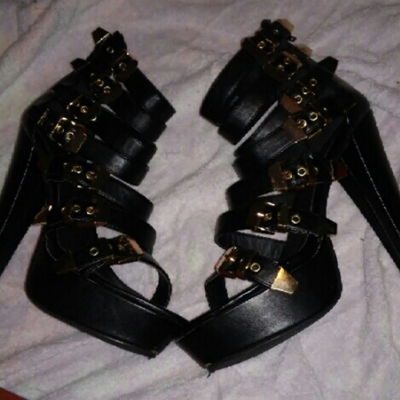 Black Gladiator Heels