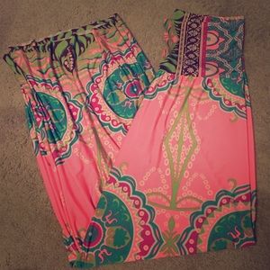 Size large palazzo print pants
