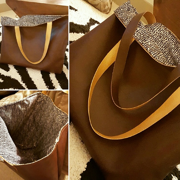 Handmade Vegan Leather Tote Bag