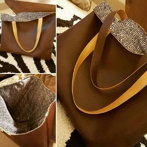 Handmade Vegan Leather Tote Bag