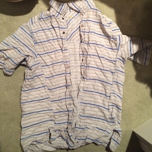 Mountain hardware Men's striped button up top