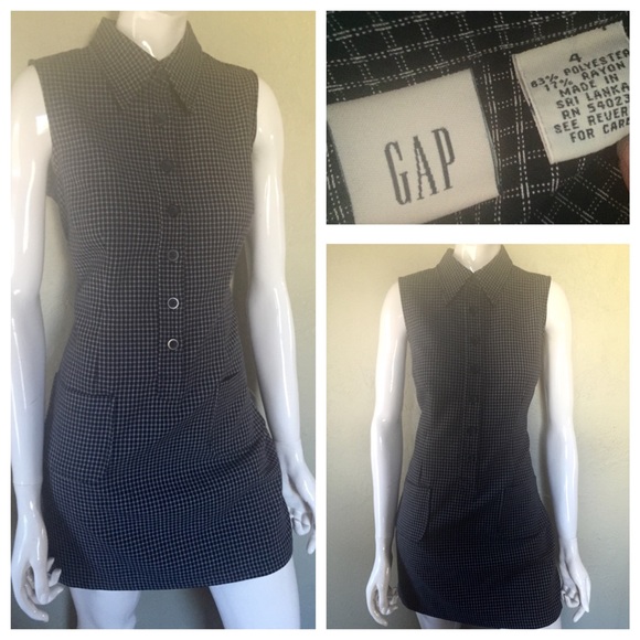 GAP Dresses & Skirts - Vintage 90s GAP Button Up Collar Front Dress 4