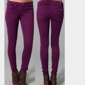7 for all Mankind Purple Gwenevere Skinny Jeans