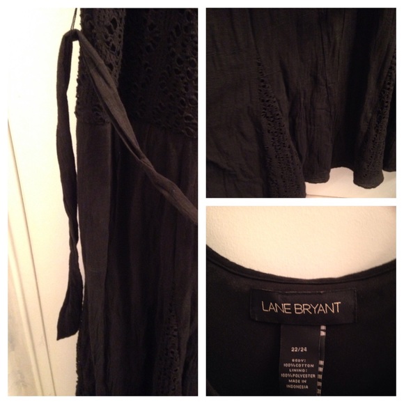 Lane Bryant Black Cotton Sun Dress - Picture 3 of 4