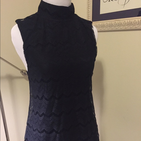 Dark navy lace sleeveless top