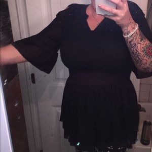 Black layered at the bottom blouse