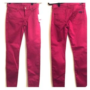 seven for all mankind gwenevere magenta pants- 26