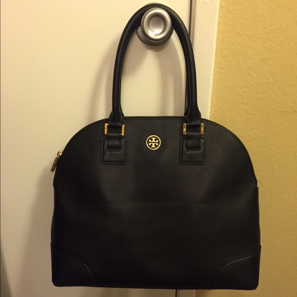 Tory Burch Handbags - Tory Burch Large Black Saffiano Dome Robinson