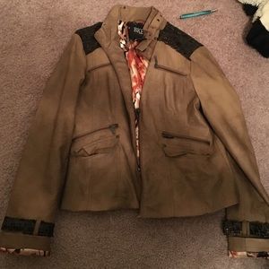 BKE brown leather jacket