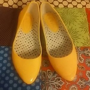 Bright yellow flats