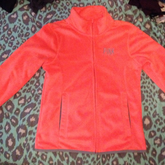 VS PINK FLEECE JACKET NWOT SMALL - Picture 1 of 2