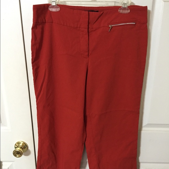 Orange capri pants
