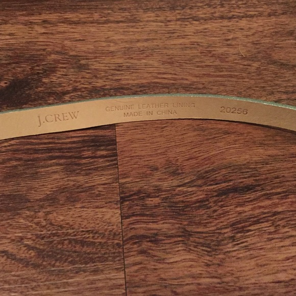 J. CREW genuine leather silver sparkly belt - Picture 2 of 3