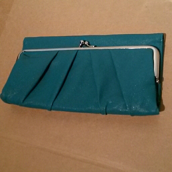 A turquoise women's wallet