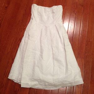 White strapless Jcrew dress
