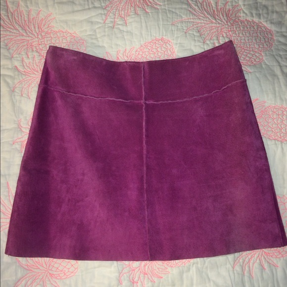 Bebe suede leather mini skirt.