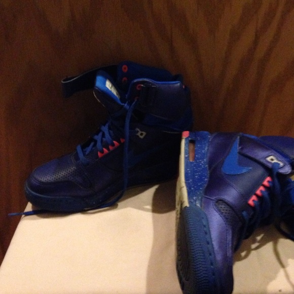 SOLD!!! via Merc@ri - Royal Blue & Pink Nike Wedge