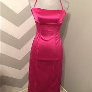 Bebe satin stretch dress