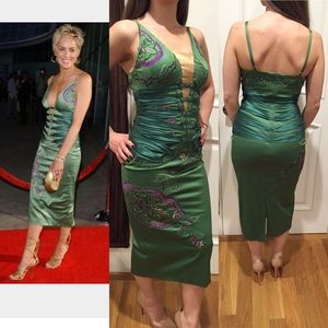 Mandalay green gown- worn once- size 6