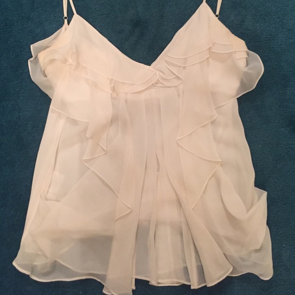 White flowy spaghetti string top - Picture 2 of 4