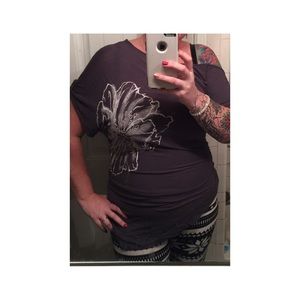 Cute casual, grey top