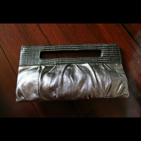 BCBGMAXAZRIA Gunmetal Clutch