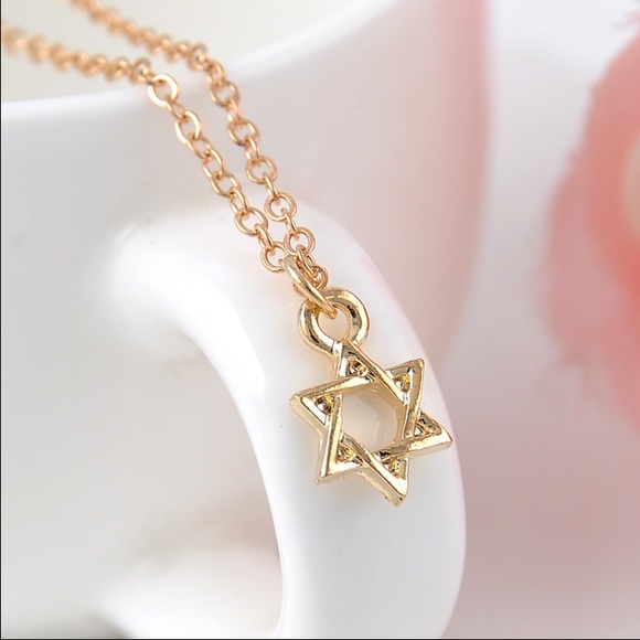 Jewish 6 point star of David necklace