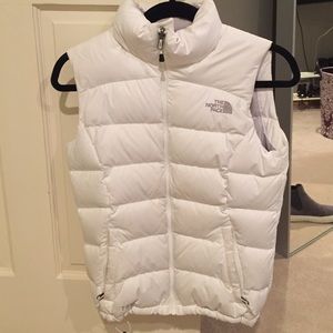 White north face vest