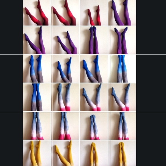 Black & Red Hand Dyed EveSkywalker Tightsđź’‹ - Picture 2 of 4