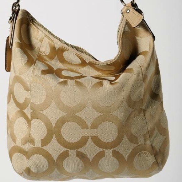 COACH "Kristen", Jacquard op art LARGE Hobo Bag - Picture 2 of 4