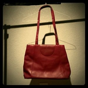 Old leather traveling purse.