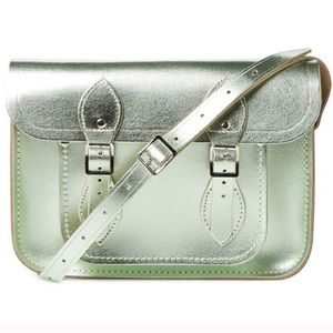 Metallic Mint leather Satchel TCSC