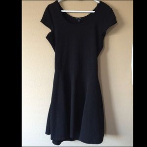 Black fit and flare dress