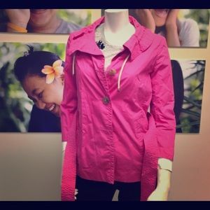 NWT J. Crew Pink Rain Jacket