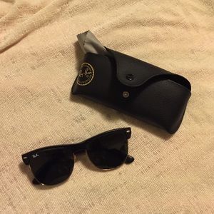 Ray Ban Club Master Gold Rim Sunglasses