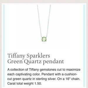 Tiffany & Co. Sparklers Green Quartz Pendant