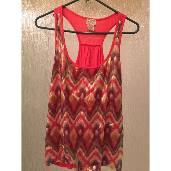🔶 Multi color sequence tank top