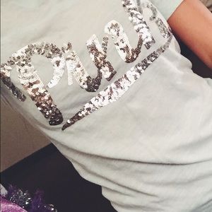 VS pink real sequin t-shirt
