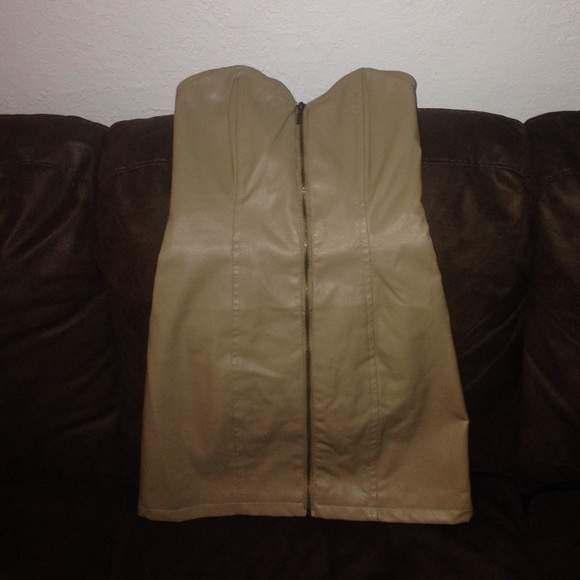 Faux leather dress
