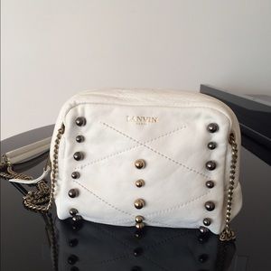 Lanvin Mini White Sugar Studded Crossbody