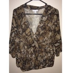 Snake print blouse