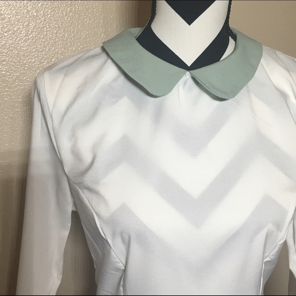 Peter Pan Collar Sleeve Flounced Blouse D4 - Picture 4 of 4