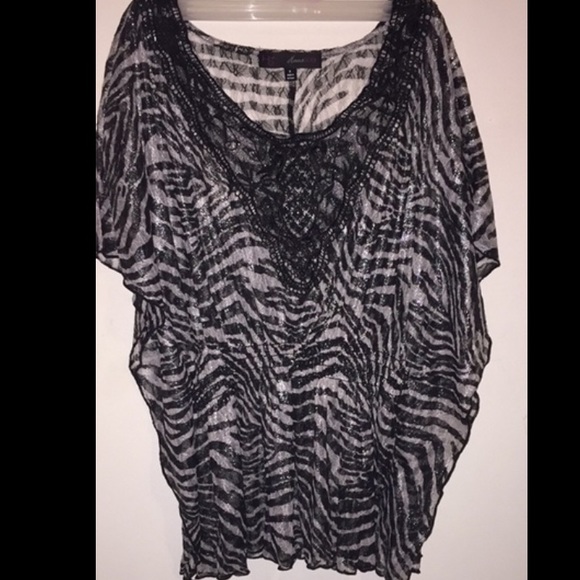 zebra flowy blouse - Picture 1 of 1