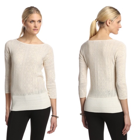 Catherine Malandrino beige golden sweater