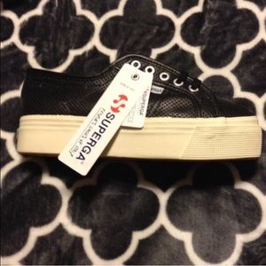 new Superga perforated leather Perfleaw sneaker