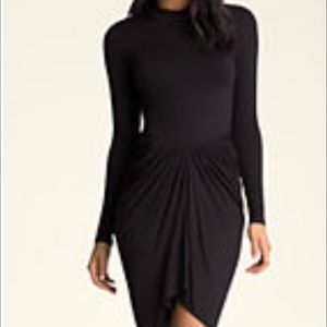Bebe Mock Neck Drape Dress