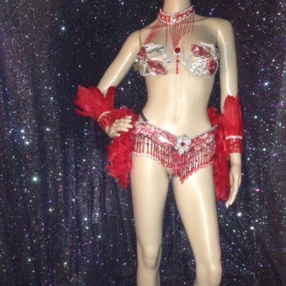 Red Silver Complete Costume - Picture 1 of 4