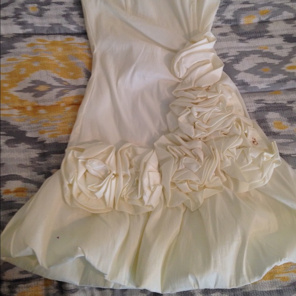 White Rose Ruffled Dress - Picture 2 of 4